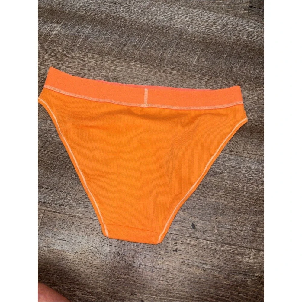 Skims Women High Waisted Underwear Set Of Two L New Stretch Sample Cotton Ribbed
